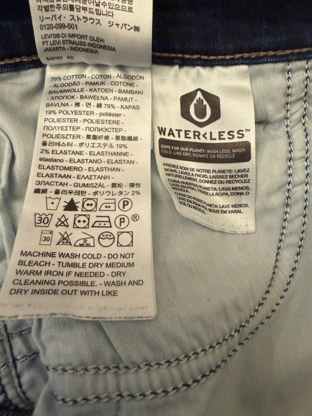 Levi’s 415 Classic Bootcut Dark Wash Cotton Blend Western Jeans Women Sz 18W - Picture 7 of 8